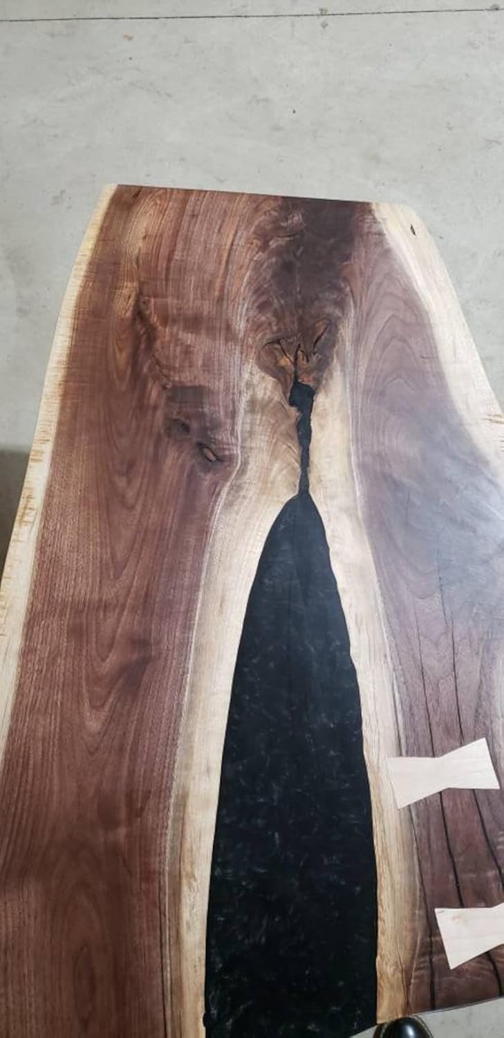 Epoxy Walnut coffee table. Epoxy River table/ Walnut end table. Epoxy coffee table made for tree fork/crotch