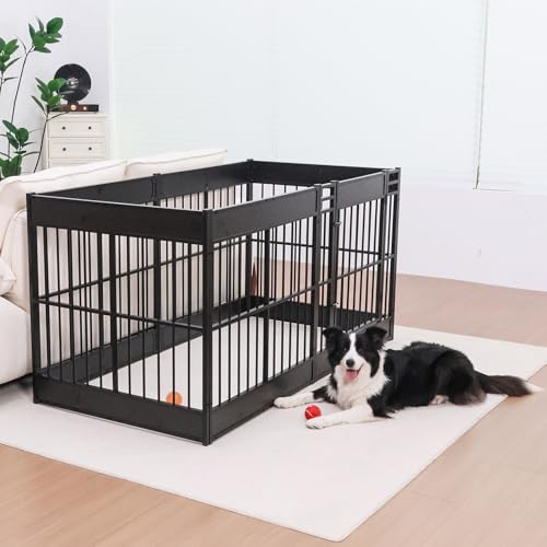 Dog Playpen, 31.5" Height Dog Pen Indoor, Heavy Duty, Safe and Sturdy, Furniture Style Puppy Pen
