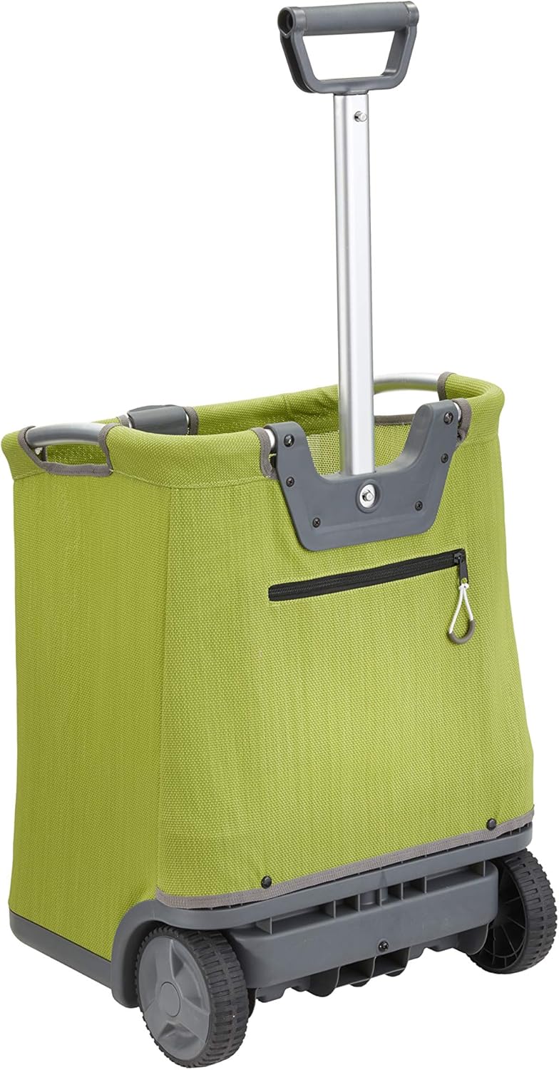 Gorilla Carts GCSS-11G-COM Collapsible Soft-Sided Folding Cart, Green