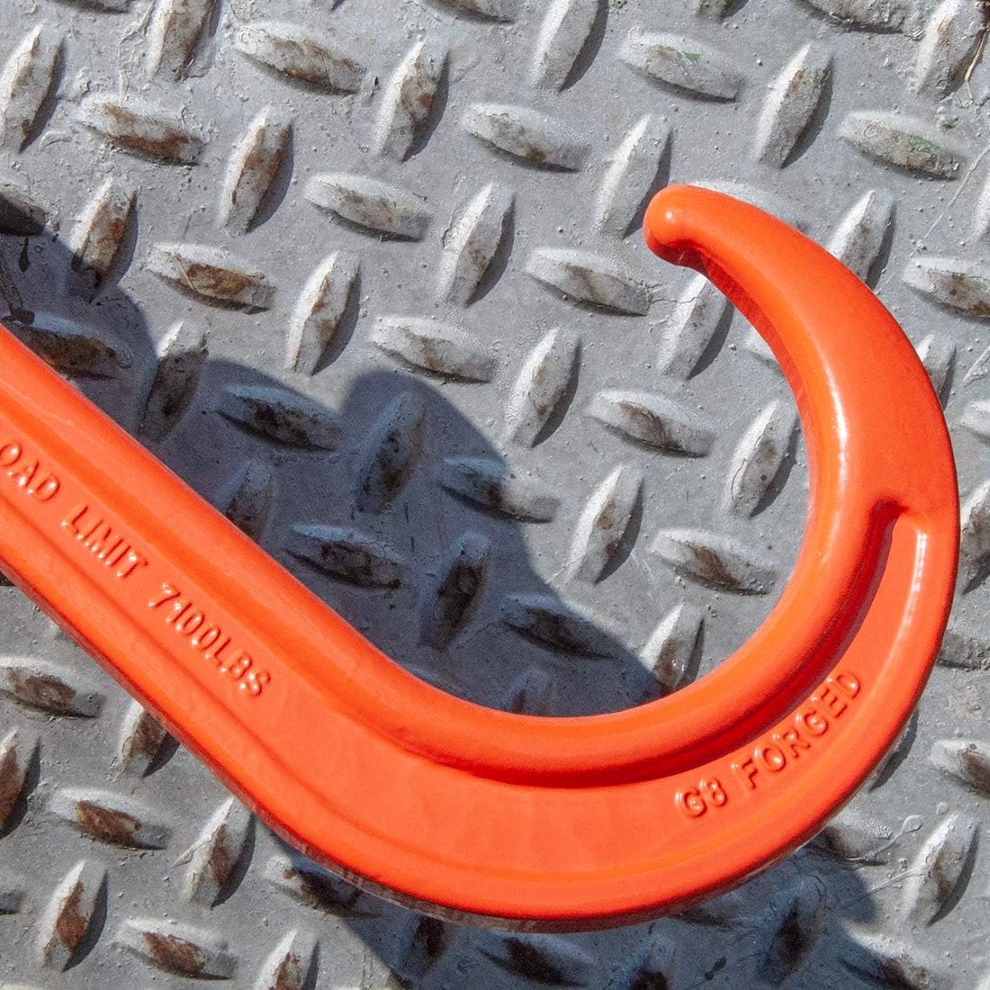 VULCAN Alloy Tow Chain with Forged Long J Hook - Grade 80-3/8 Inch x 6 Foot - PROSeries - 7,100 Pound Safe Working Load
