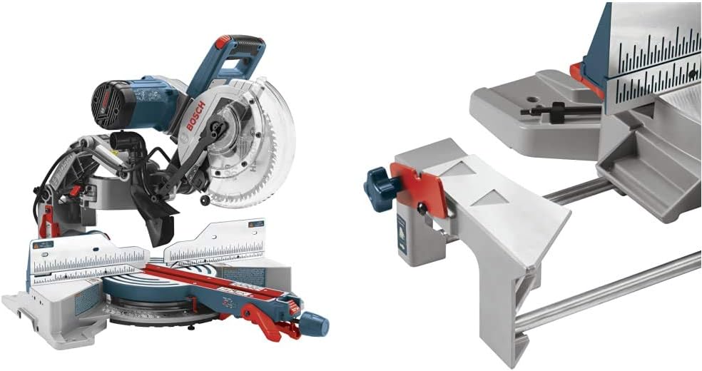 BOSCH CM10GD Compact Miter Saw - 15 Amp Corded 10 Inch Dual-Bevel Sliding Glide Miter Saw with 60-Tooth Carbide Saw Blade, Blue