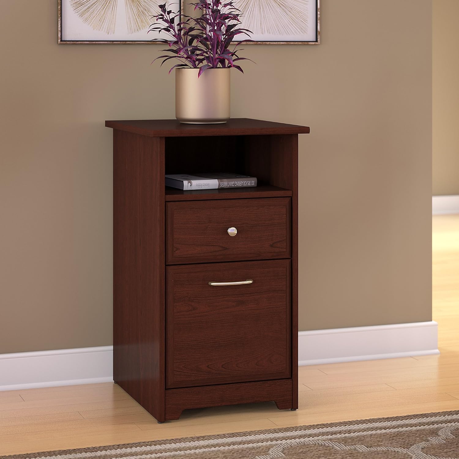 Bush Furniture Cabot 2 Drawer File Cabinet, Harvest Cherry