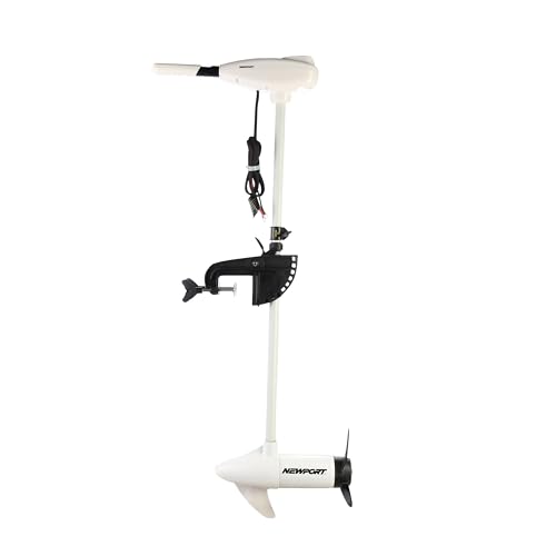 Newport L-Series 62lb Thrust Transom Mounted Saltwater Electric Trolling Motor w/LED Battery Indicator (40" Shaft)