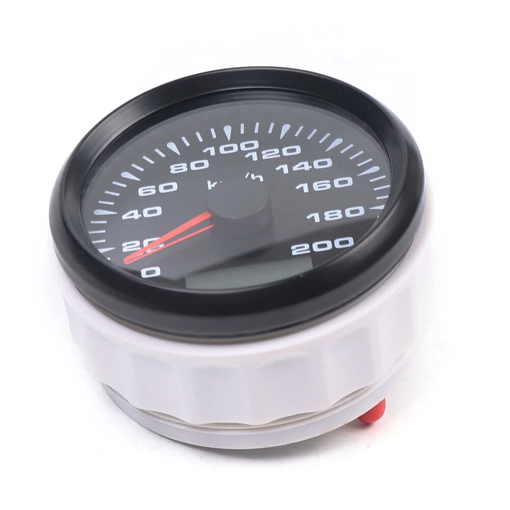 ZhdnBhnos Universal 6 Gauge Set Digital Speedometer Tacho Fuel Level Gauge Water Temp Volts Oil Pressure For Car Marine Boat Truck Black
