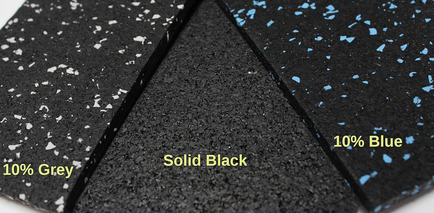 American Floor Mats 1/4in (7mm) Thick Solid Black 4' x 6' Heavy Duty Rubber Rolls, Protective Exercise Mats, Home Gym Rubber Flooring