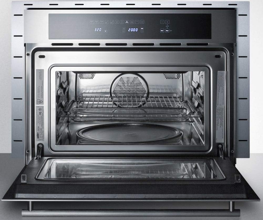 Summit Appliance TrimKitCMV27 Stainless Steel Trim Kit to Extend Width of CMV24 24" Wide Built-in Speed Oven to 27", Dimensions 18.88" H x 26.75" W x 1.0" D, Made in The USA
