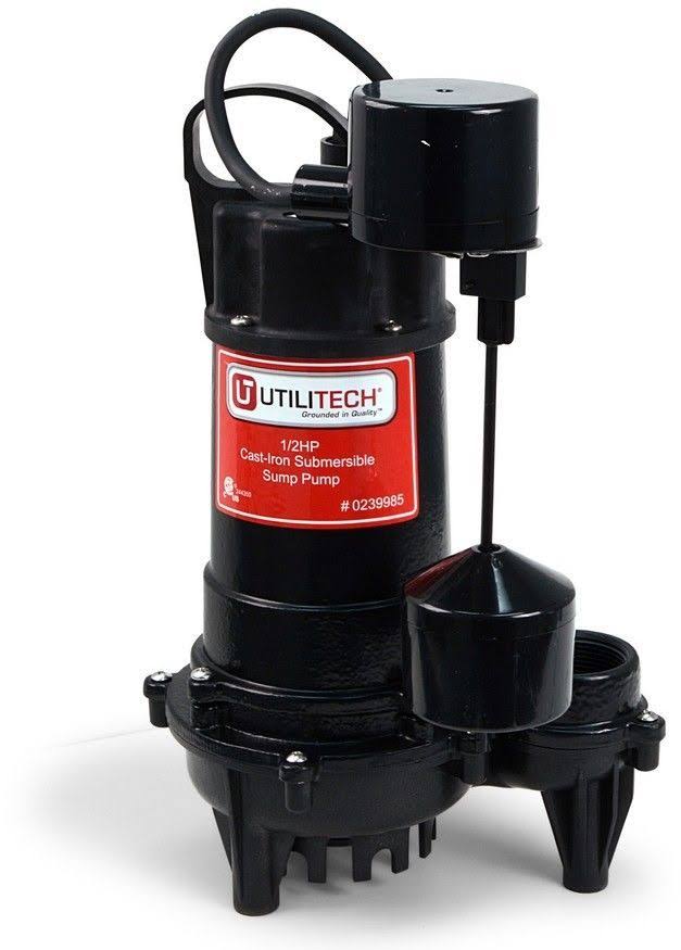 Utilitech 090ECD518 0.5-HP Cast Iron Submersible Sump Pump