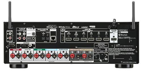 Denon AVR-X3800H 9.4-Ch Receiver - 8K UHD Home Theater AVR (105W X 9) Built-in Bluetooth, Wi-Fi & HEOS Multi-Room Streaming, Dolby Atmos, DTS:X, IMAX Enhanced & Auro 3D