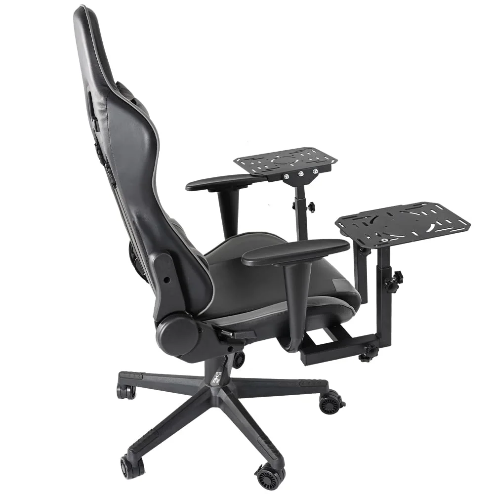 Supllueer Flight Sim Stand with Gaming Seat Fit Thrustmaster A10C Hotas Warthog Logitech X52