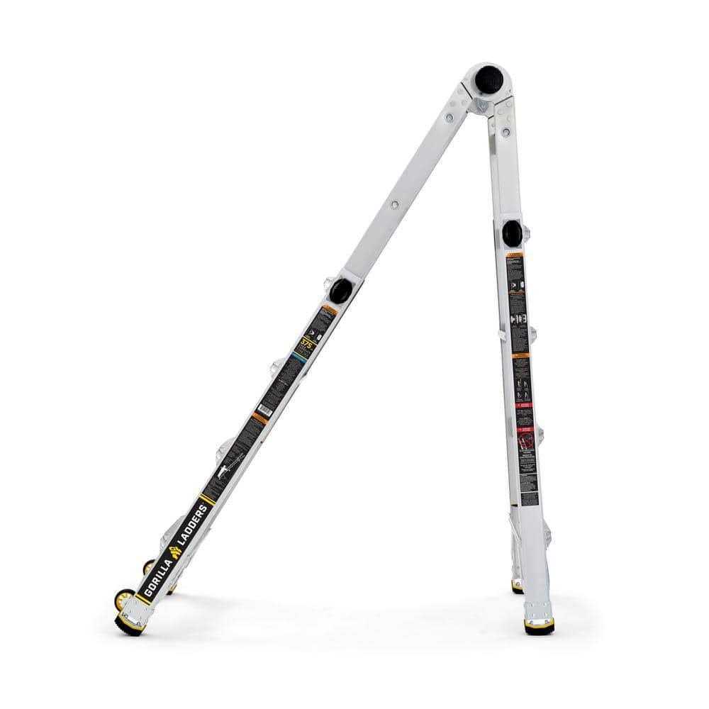 Gorilla Ladders Reach MPXW Aluminum Multi-Position Ladder with Wheels