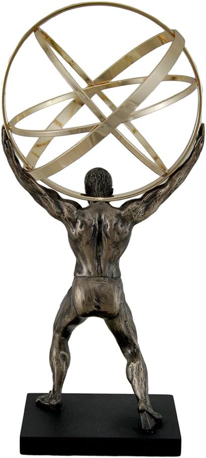 Veronese Design Atlas Carrying Celestial Sphere Bronze Finished Statue