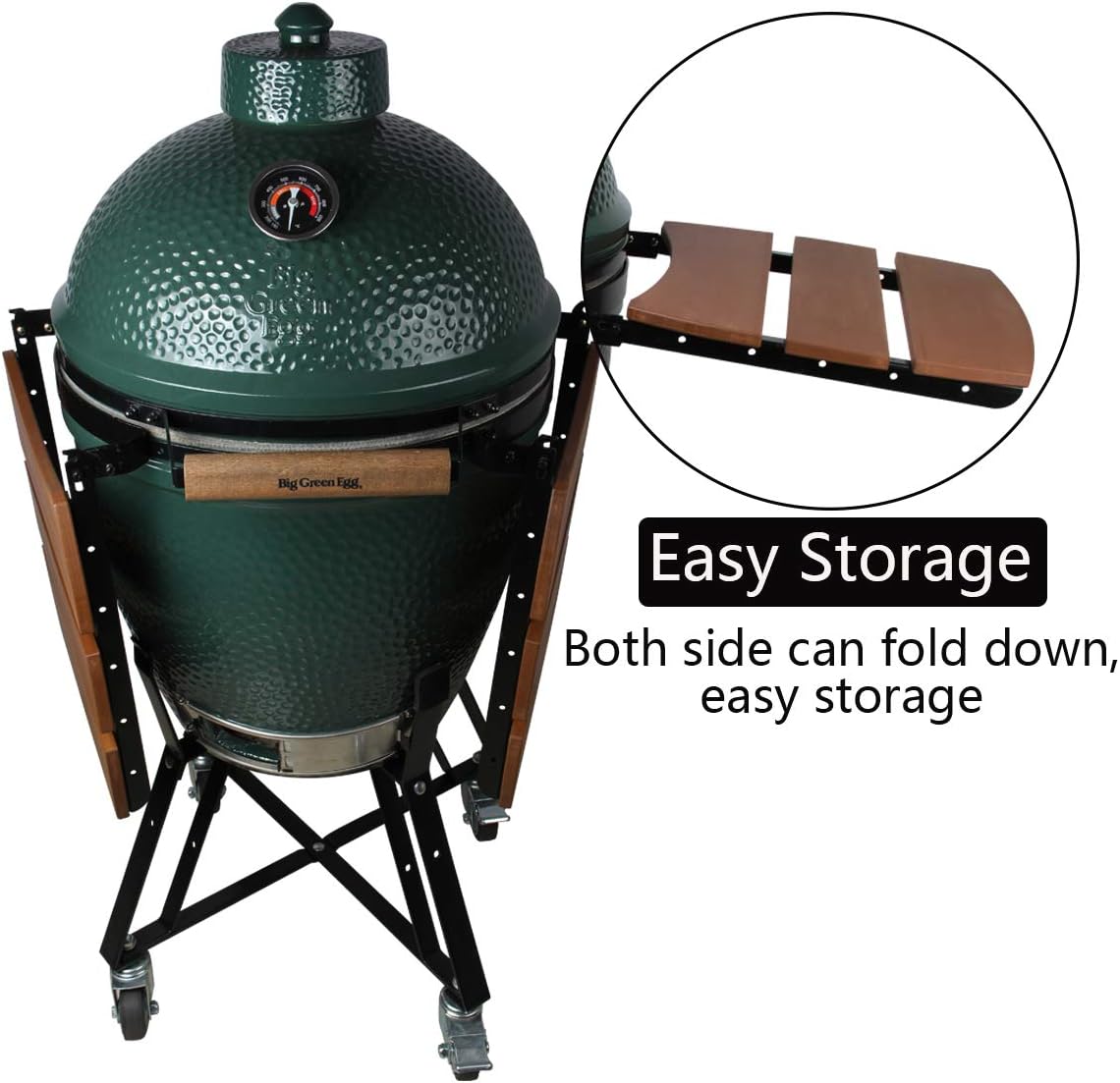 Dracarys HDPE Shelves for Big Green Egg Big Green Egg Accessories Replacement,Grill Egg Mate Folding Side Shelves Fit for Large (L) Big Green Egg Side Shelves Grill Smoker Accessories,Set of 2-New