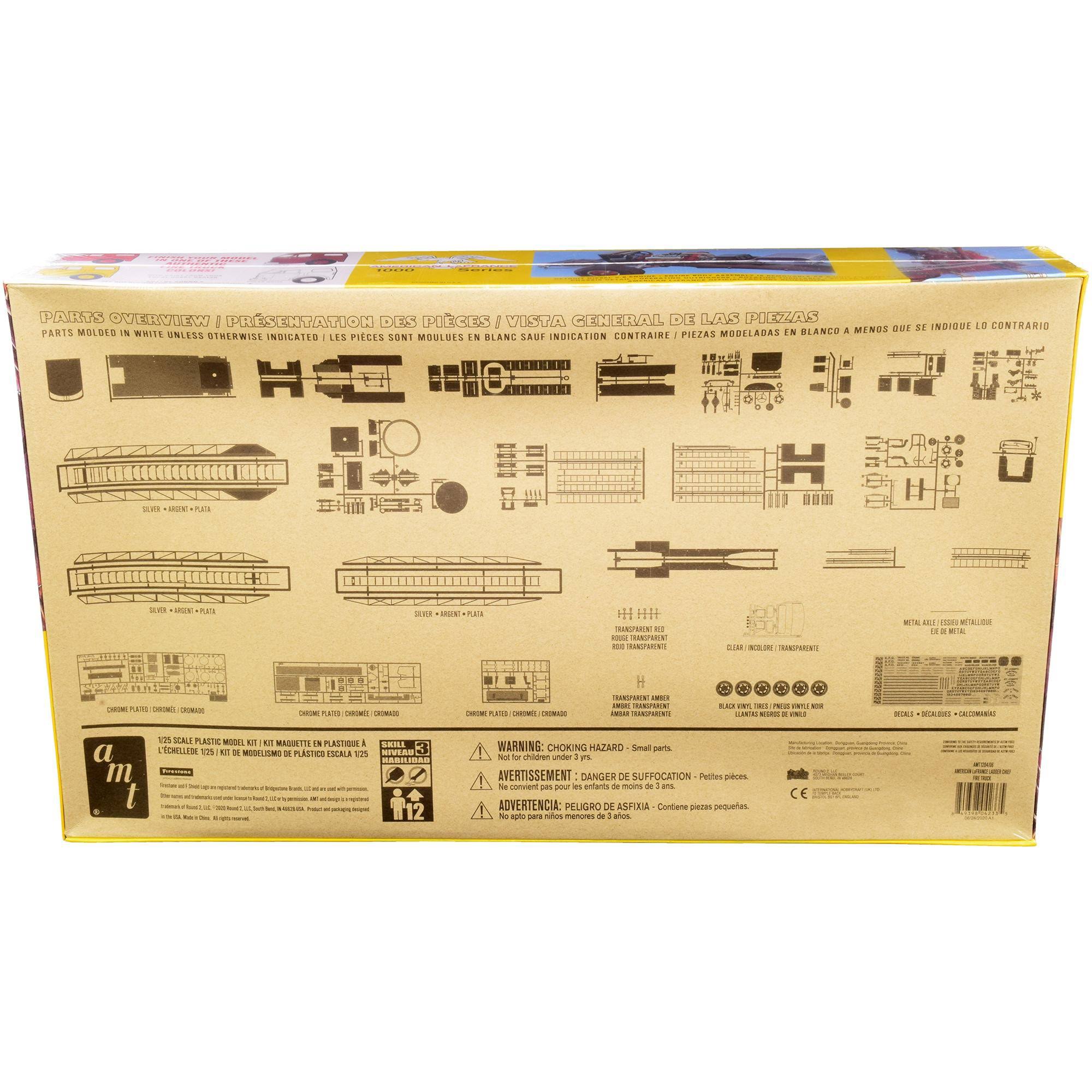 Skill 3 Model Kit American LaFrance Ladder Chief Fire Truck 1/25 Scale Model by AMT