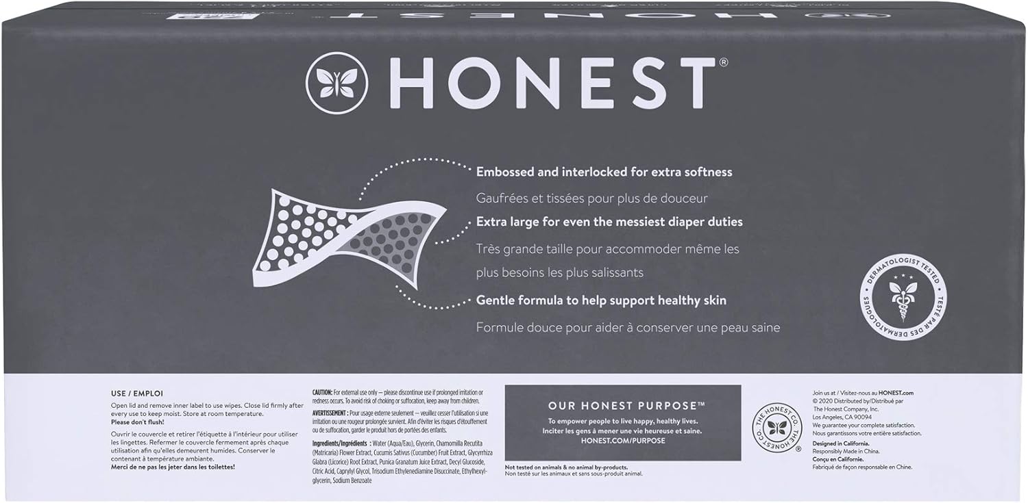 The Honest Company Wipes, Pattern Play, 720 Count Pack of 2