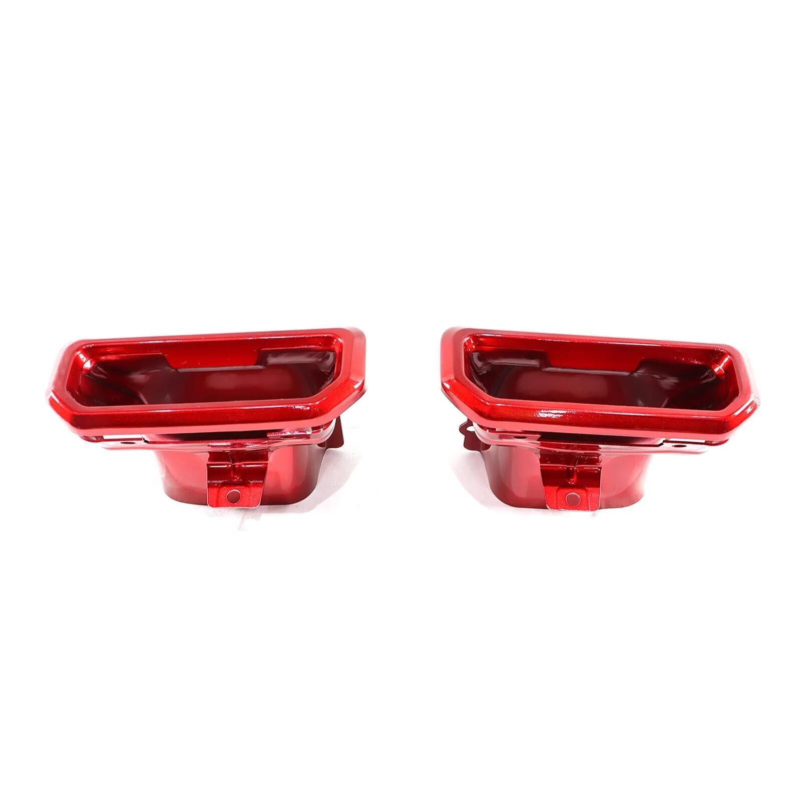2PCS Exhaust Bezels Red Fit For 2019 - 2023 Chevy Silverado GMC Sierra 1500