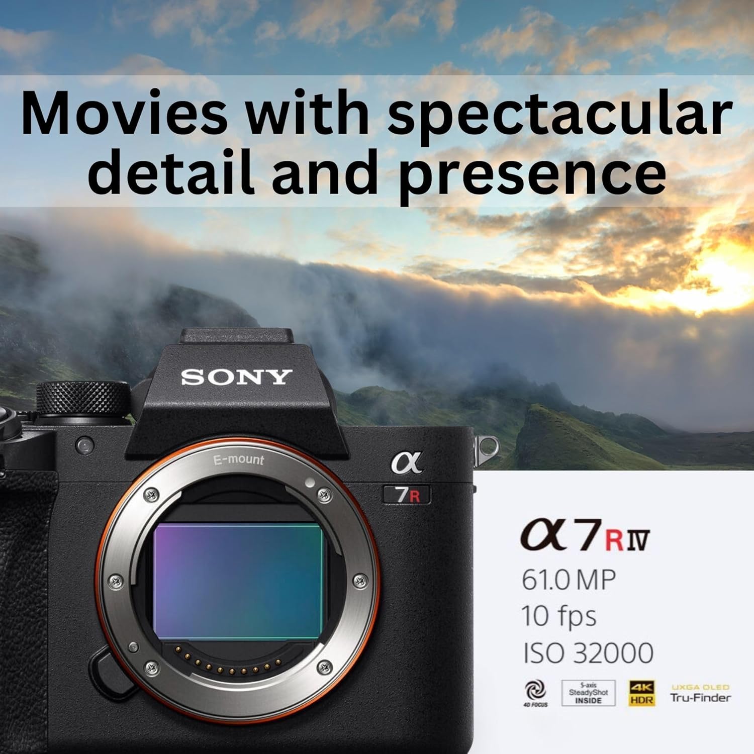 Sony Alpha a7R IV A Full-Frame Interchangeable Mirrorless Digital Camera Body (Black) - High-Performance 4K Video with 17-50mm F/4 Di III, Editing Software, 128GB SD Card, and Accessories (7 Items)