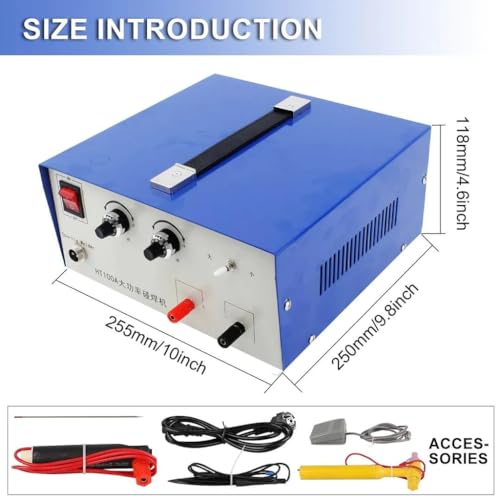 Jewelry Spot Welder, Pulse Sparkle Spot Welder 110V 100A Portable Spot Welding Machine with Foot Pedal for Gold Silver Platinum Steel