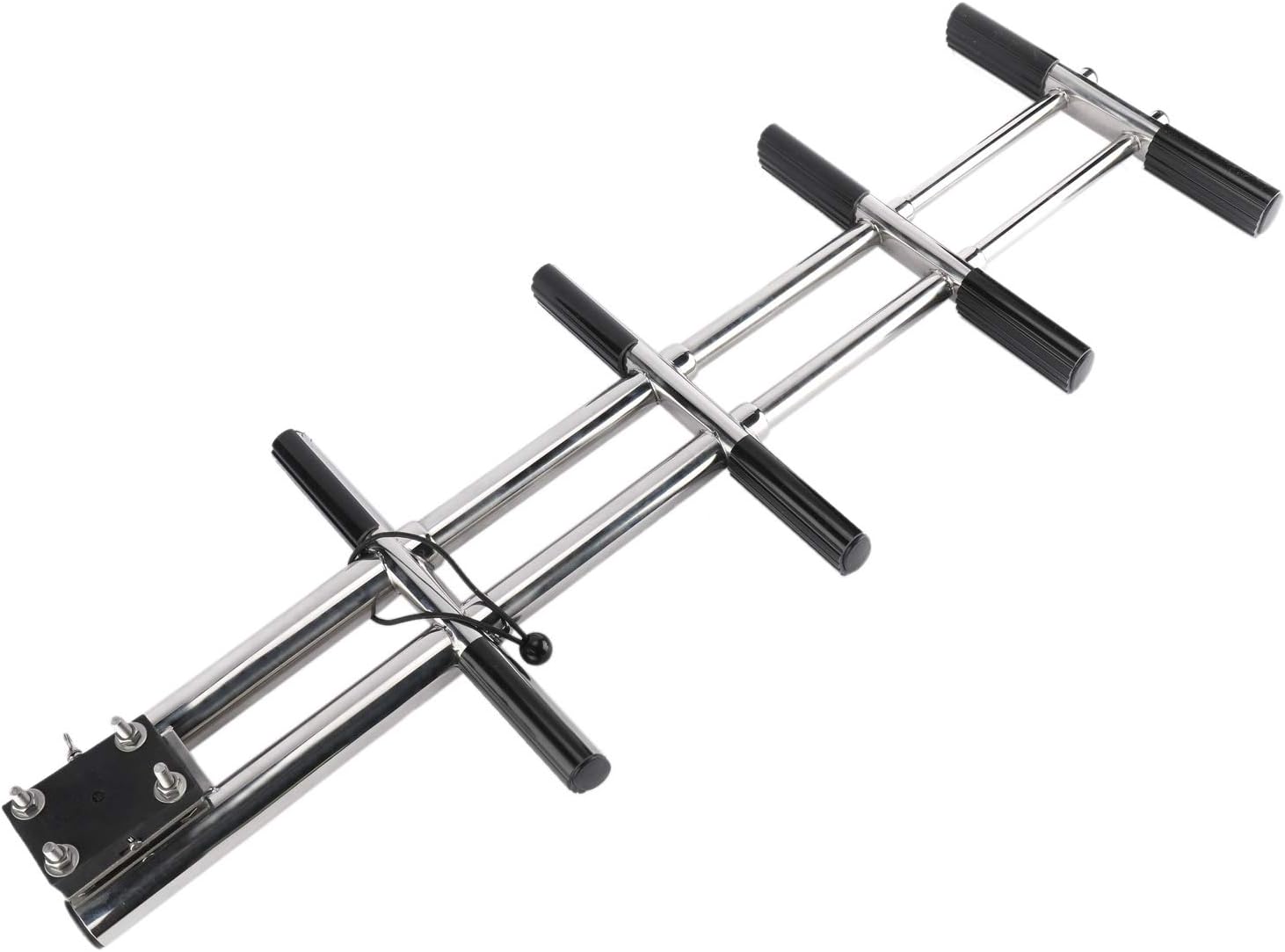 NovelBee 4 Step Dual Vertical Telescopic Boat Dive Ladder with transom mounting Bracket,316 Stainless Steel Sport Ladder for Marine Boat Yacht Swimming Pool