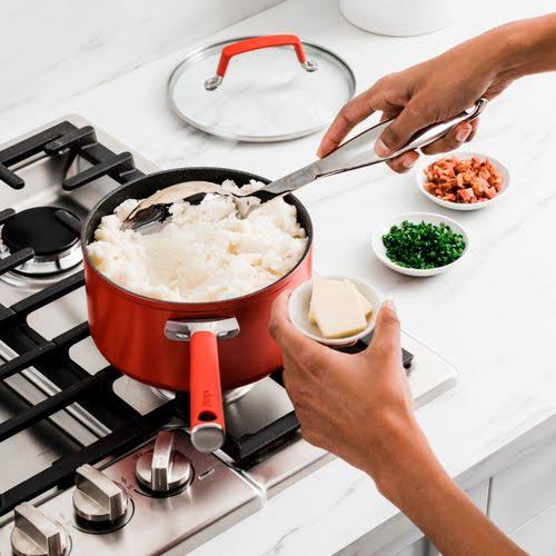 Ninja - Foodi NeverStick Vivid 8-Piece Cookware Set - Crimson Red