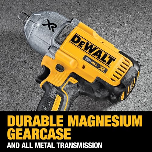 DEWALT 20V MAX XR Brushless High Torque 1/2" Impact Wrench with Detent Anvil, Cordless, Tool Only (DCF899B)