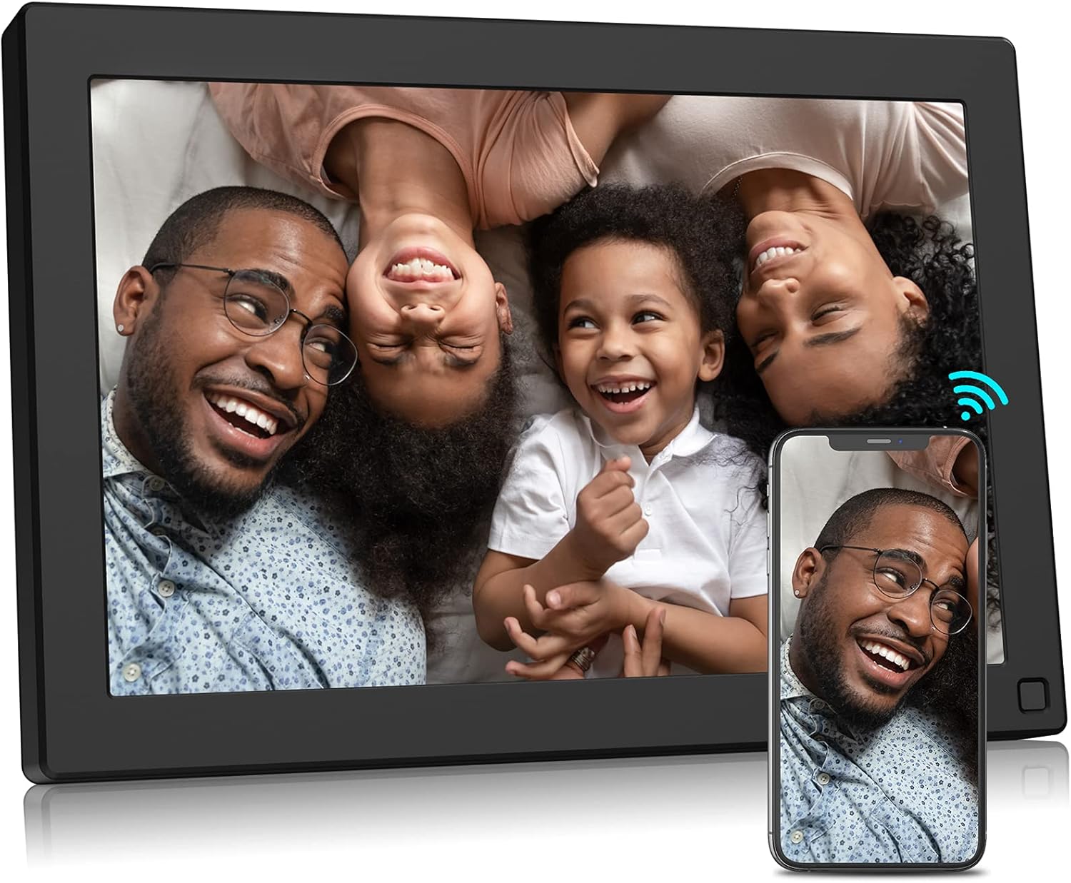 BSIMB Digital Picture Frame IPS Display, Wall-Mountable Electric Photo Frame with Remote Control, Place in Landscape&Portrait, Gift for Mother's Day