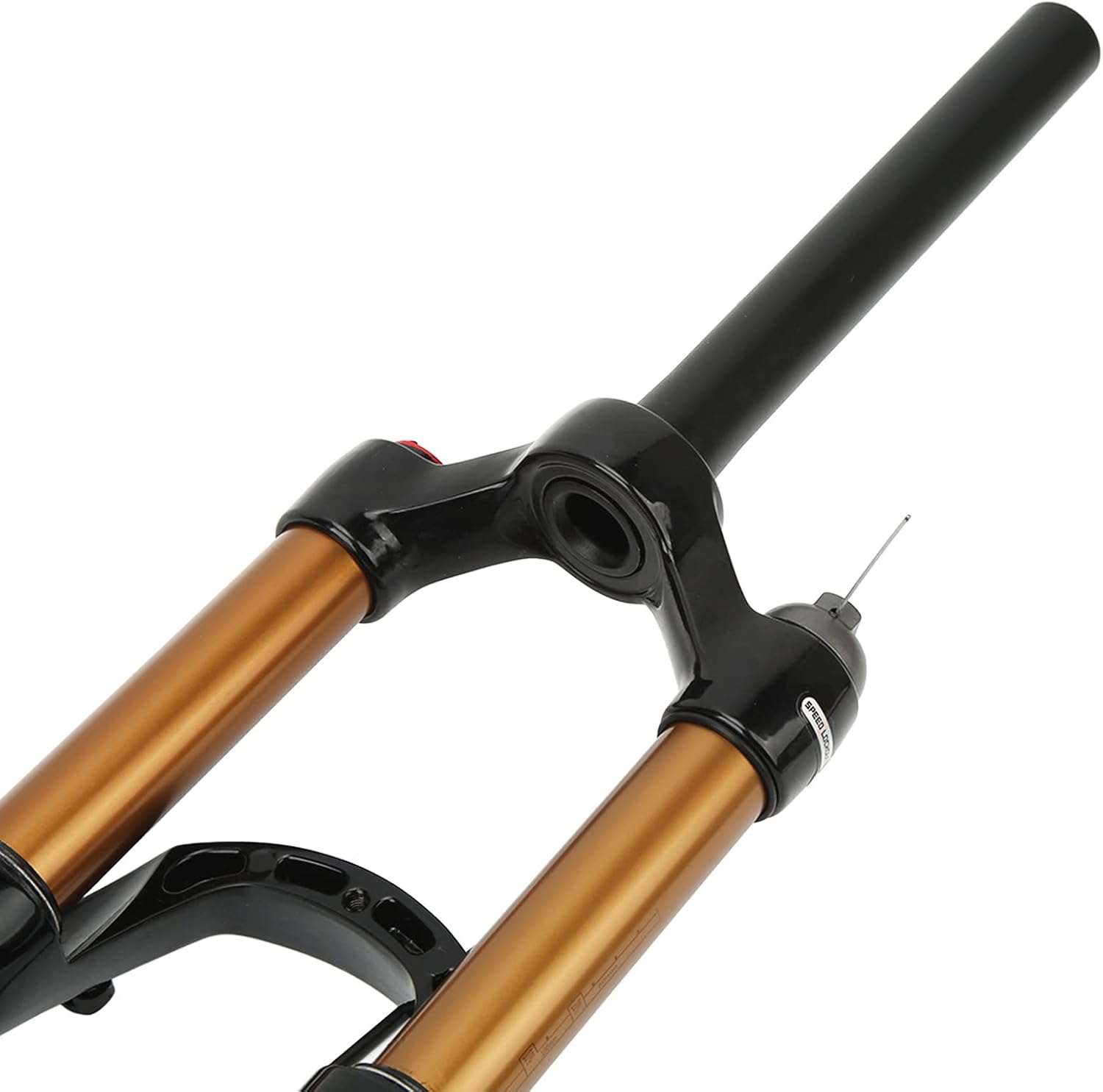 Bike Fork, Mg Aluminum Alloy Stable Straight Steerer 120mm Stroke Mountain Bike Front Fork Impact Resistant 26inch for Riding Cycling