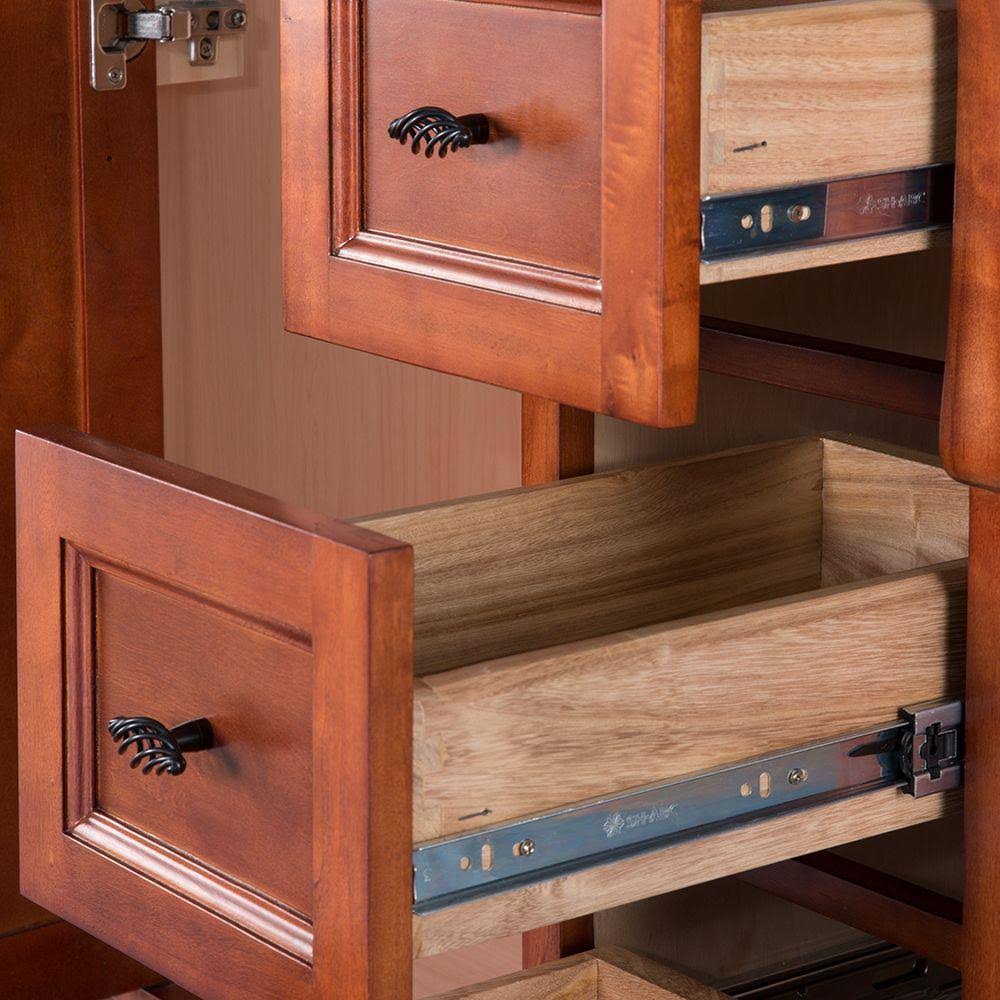 Foremost, Naples 30 in. Vanity Cabinet Only in Warm Cinnamon, NACA3021DL