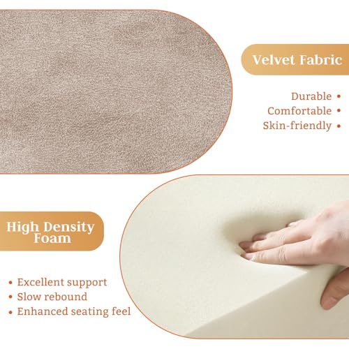 Swivel Accent Chair with Ottoman Set of 2, Soft Velvet 360 Degree Swivel Barrel Round Club Tub Chair with Footrest, Comfy Armchair for Living Room Bedroom