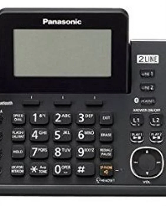 Panasonic KX-TG9582B + (3) KX-TGA950B 5 Handset Corded/Cordless Phone|DECT 6.0|2-Line|Black