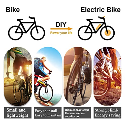 1500W Electric Bike Kit 48V Brushless Gear Front Rear Hub Motor Bicycle 26" 27.5" 700C 29" 28" Ebike Conversion Kit,RearDrive-24inch