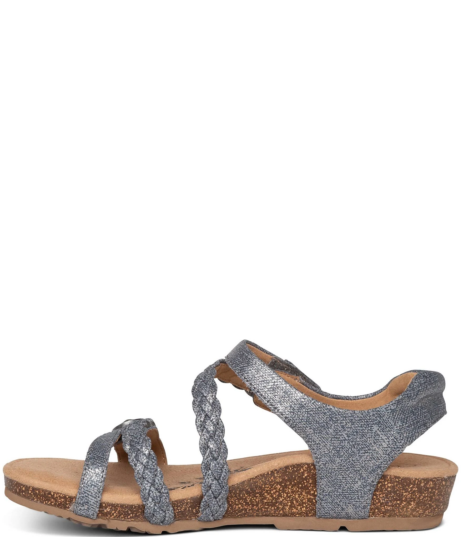 Aetrex Jillian Braided Quarter Strap Gold / 9