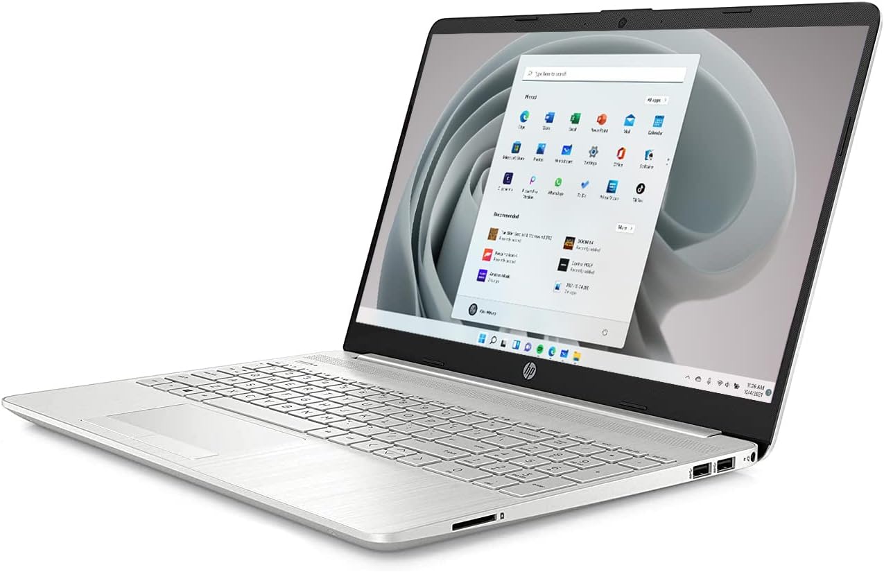 [Windows 11 Home] Newest HP 15 Laptop, 15.6'' HD Display, AMD Ryzen 3 3250U, 8GB SDRAM, 128GB SSD + 1TB HDD, Wi-Fi, Bluetooth, Type-C, HDMI, Media Card Reader, Natural Silver