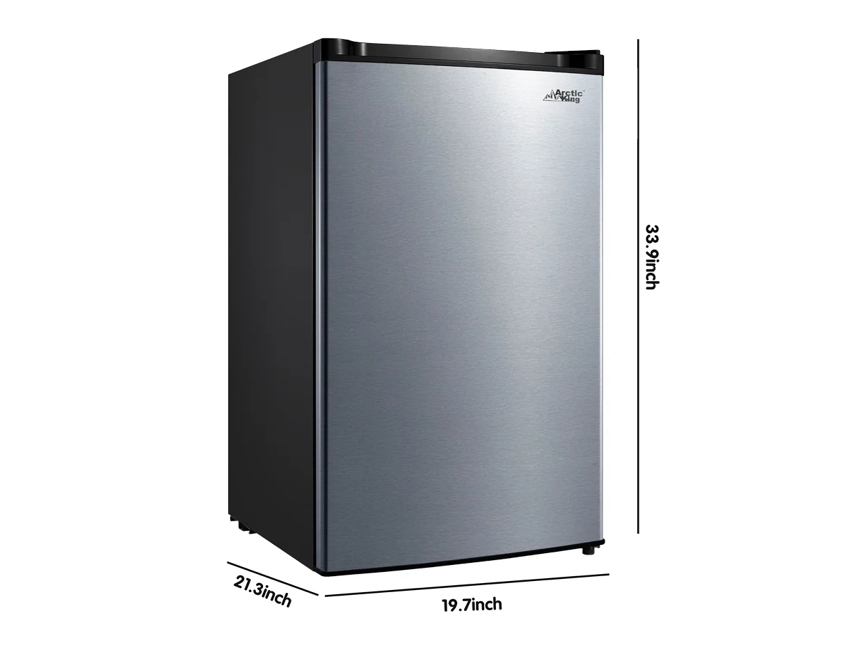 Arctic King 4.4 Cu ft One Door Mini Fridge ARM044S1ARSV, Stainless