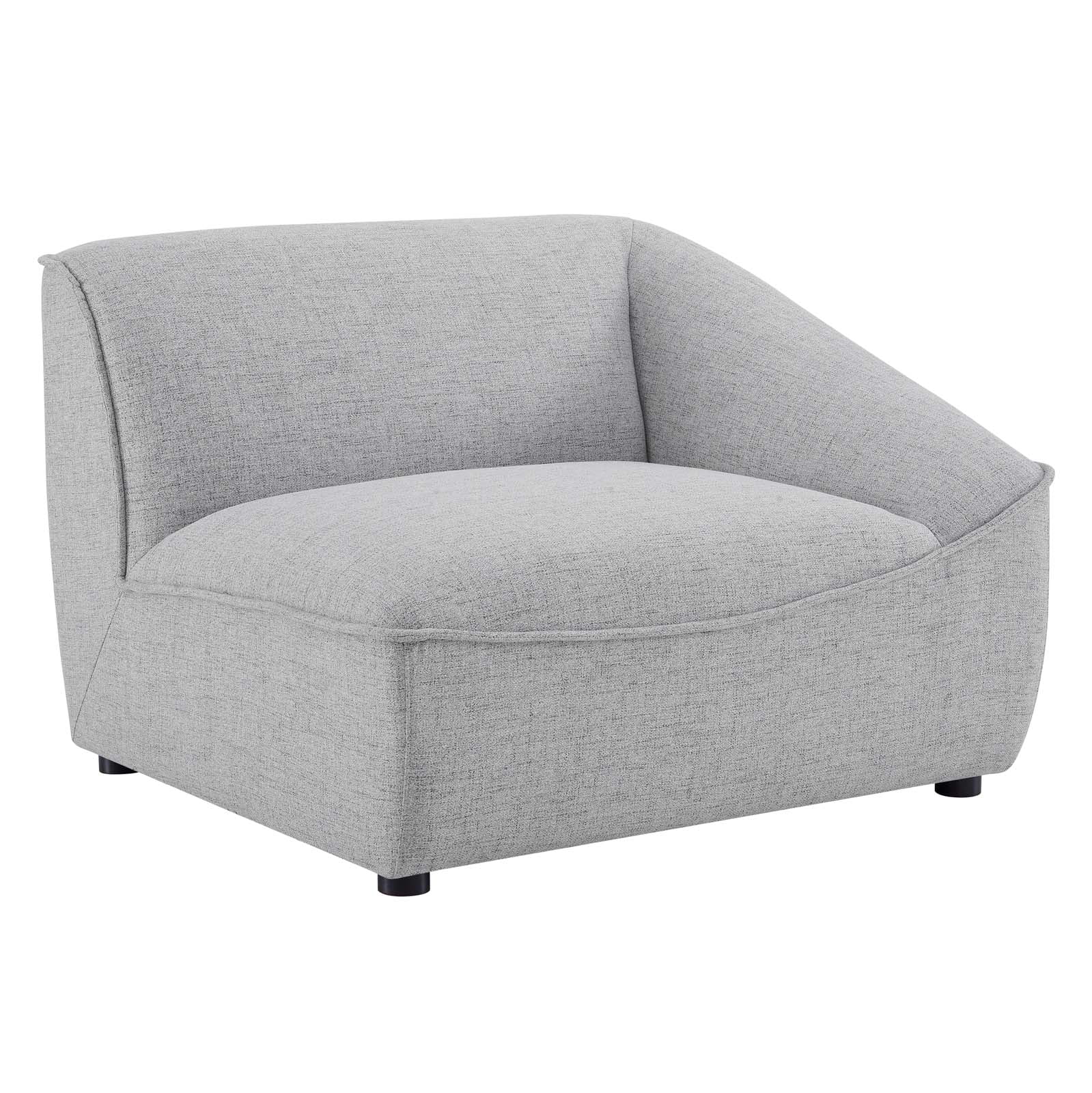 Modway Comprise 5-Piece Sectional Sofa in Light Gray