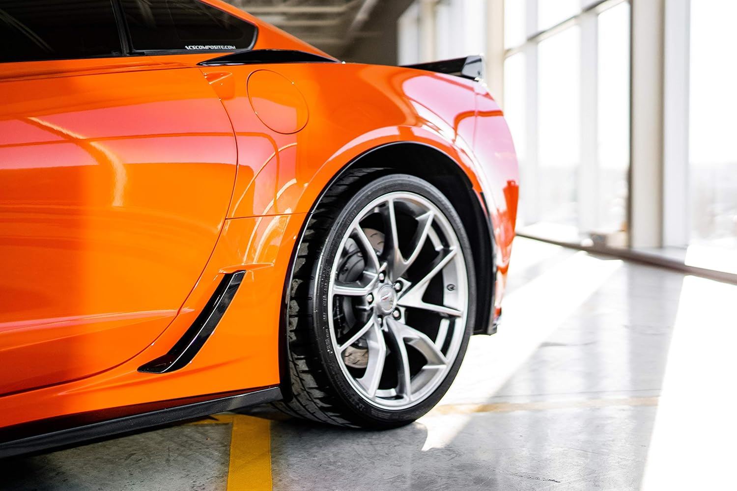 ACS Composite C7 Corvette ZR1, Z06, Grand Sport Rear Quarter Extensions | Painted Carbon Flash Black | 45-4-257