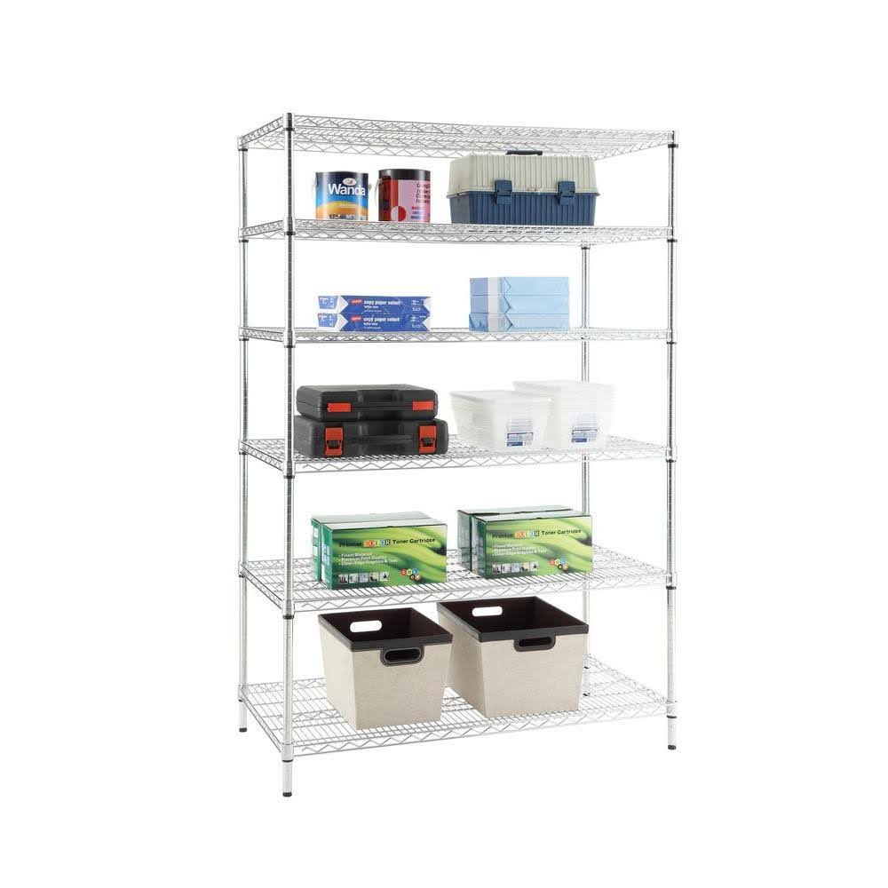 HDX 6-Shelves Steel Commercial Shelving Unit HD32448RCPS