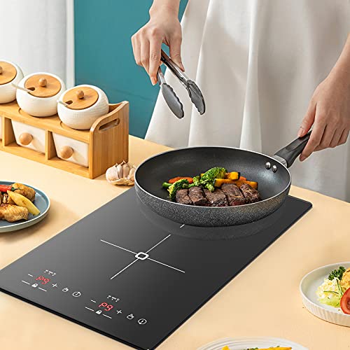 VBGK Induction Cooktop, Induction Stove Top with Large LCD Sensor Touch, Induction Hot Plate with 9 Temperature Levels, Child Safety Lock & Timer
