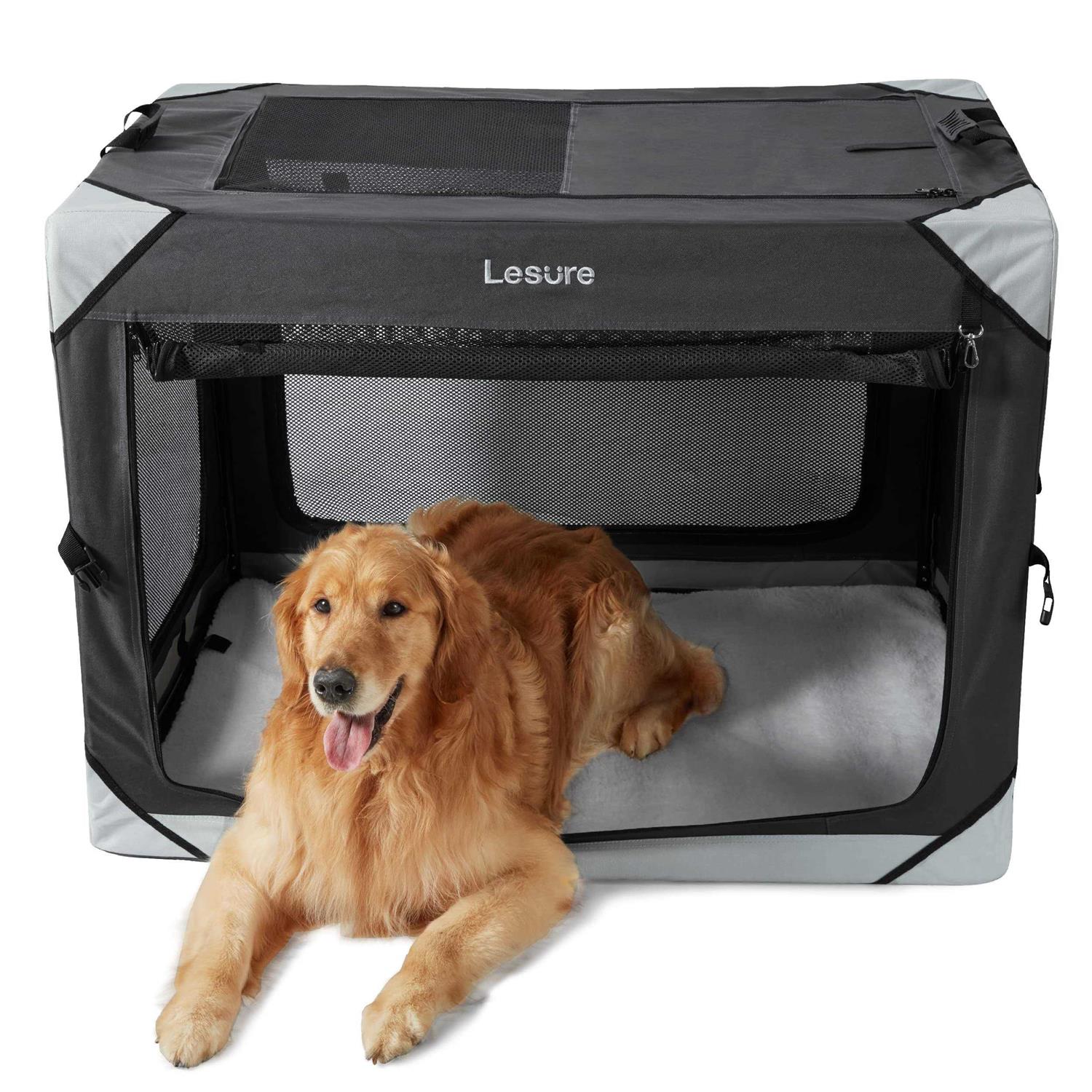 LE SURE Lesure Collapsible Dog Crate Portable Dog Travel Crate Kennel Dog - Pet Supplies online store