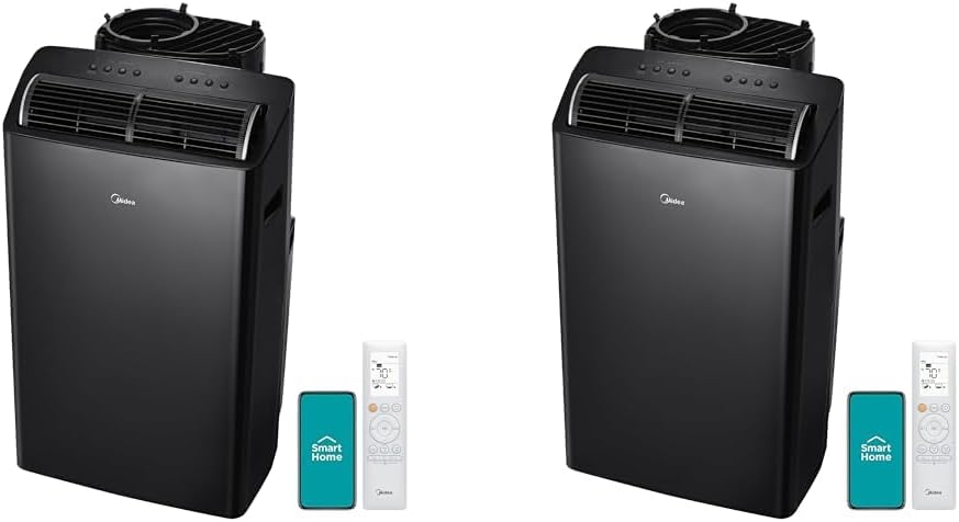 Midea Duo 14K & 12K BTU Ultra Quiet Smart HE Inverter Portable Air Conditioners with Heat, Works with Alexa & Google Assistant