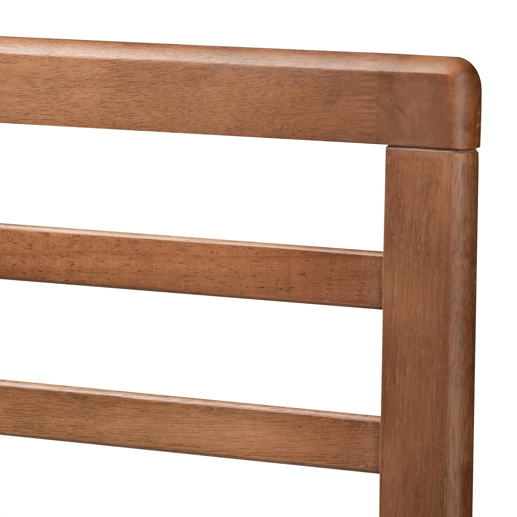 Baxton Studio Mid-Century Walnut Wood Open Slat Headboard Queen