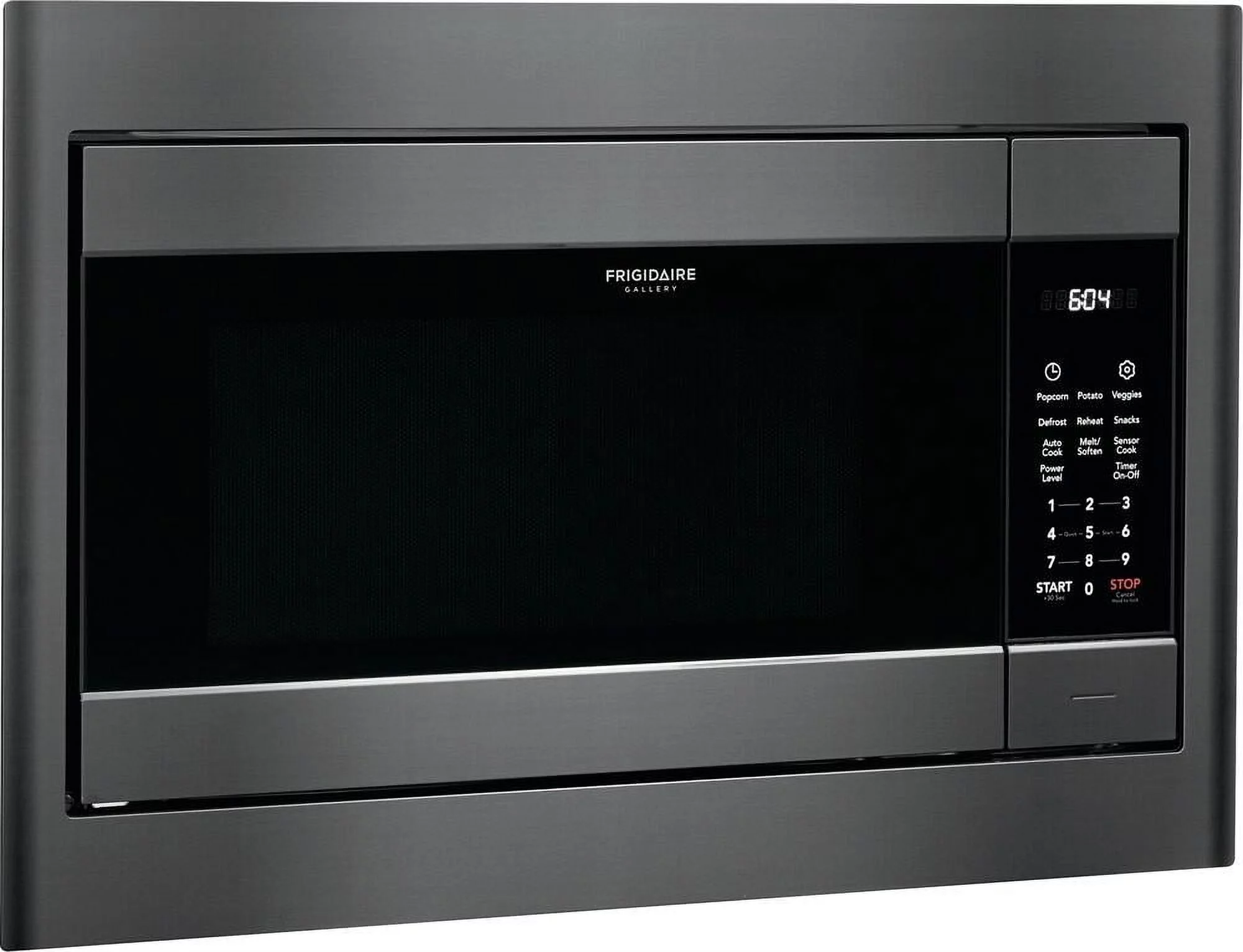 Frigidaire FGMO226NUD 25 Gallery Series Built-in Microwave with 2.2 cu. ft. Capacity Sensor Cooking One-Touch Options and Effortless Reheat in Black Stainless Steel