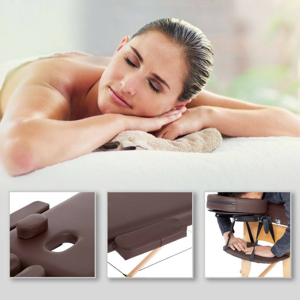 Massage Table Massage Bed Spa Bed 73” Long Portable 2 Folding w/ CA
