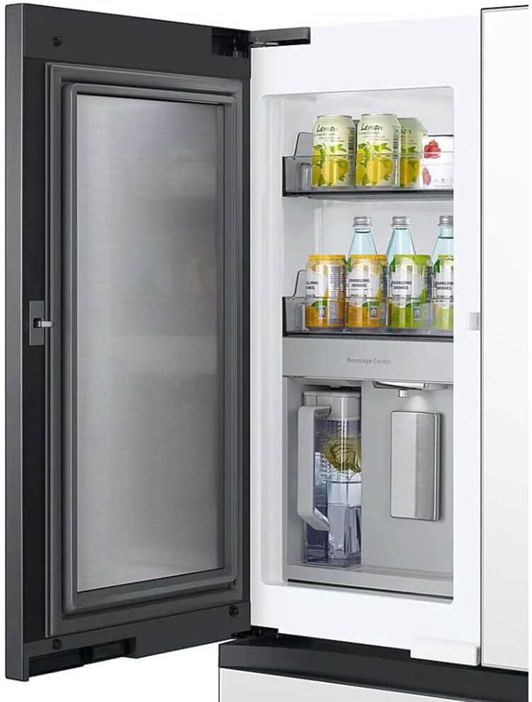 SAMSUNG RF29BB860012 29 Cu. Ft. White Glass Bespoke 4-Door French Door Refrigerator