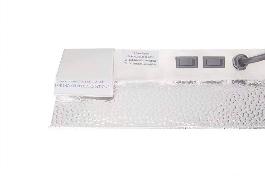 Durolux T5 HO Grow Light - 4 ft 8 Lamps - DL848S Fluorescent Hydroponic Indoor Fixture
