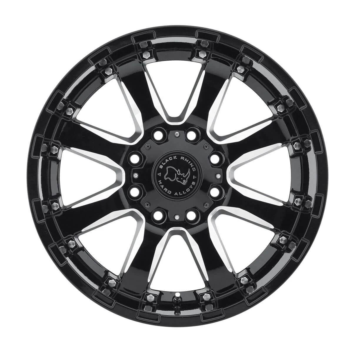 Black Rhino Sierra 18x9 6x5.5x22 -12mm Black/Milled Wheel Rim