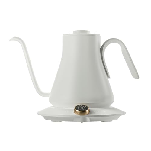 Cocinare Electric Gooseneck Kettle with Temperature Control, Pour Over Coffee & Tea, 1200W for 180-sec Quick Boil Time, Stainless Steel Kettle Water Boiler