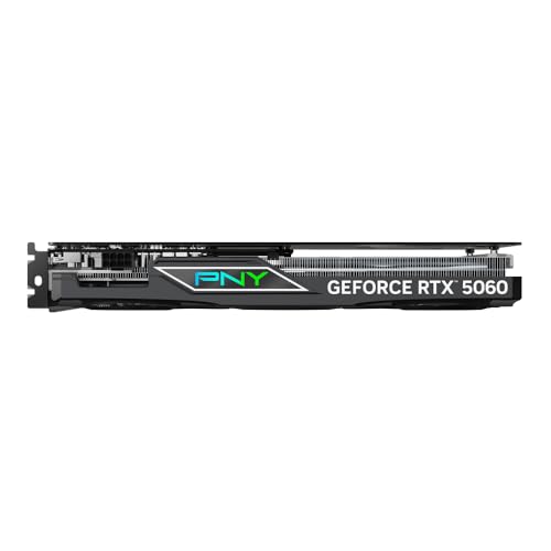 PNY NVIDIA GeForce RTX™ 5060 8GB ARGB Overclocked Triple Fan Graphics Card (DLSS 4, PCIe® 5.0, HDMI®/DP 2.1, 2-Slot, Epic-X™ RGB Lighting)