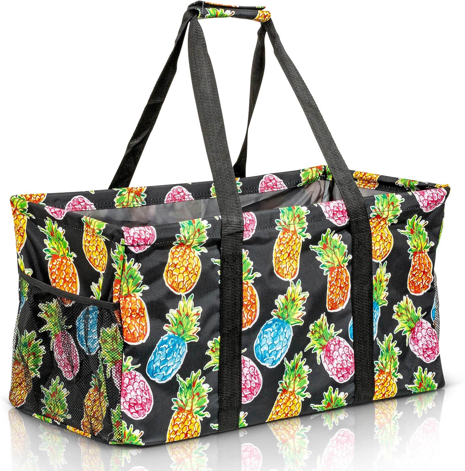 Extra Large Utility Tote Bag - Oversized Collapsible Pool Beach Canvas Basket