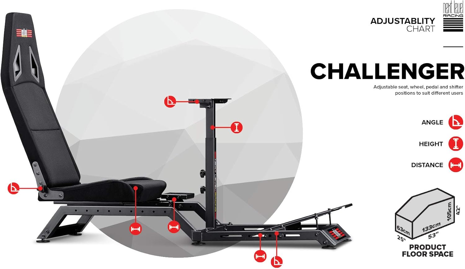 Next Level Racing Challenger Simulator Cockpit - Not Machine Specific