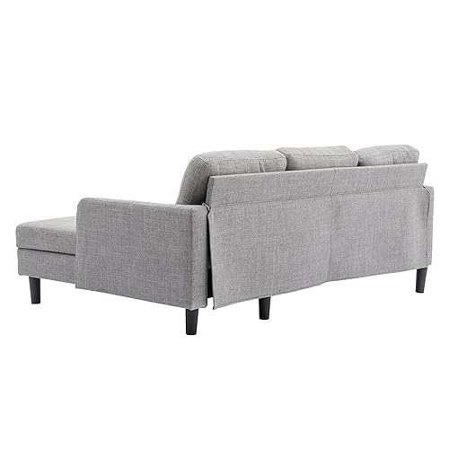 Modular Sectional Sofa with Storage Chaise, Pull Out Sleeper Sofa Bed with Chaise, Comfy L Shaped Convertible Sleeper Couch with Pocket Sectional 3 Seat Couch for Living Room Home Office
